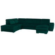 Sedacia súprava, smaragdová, pravá, LAMORA U