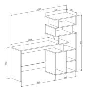 PC stôl, biela, MAXIM