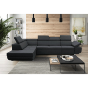 Sedacia súprava, tmavosivá, ľavá, MAVIS