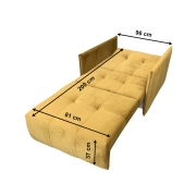 Rozkladacie kreslo, horčicová látka Riviera, ALANA