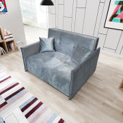 Rozkladacia pohovka, 2-sed, svetlosivá látka Riviera, ALANA