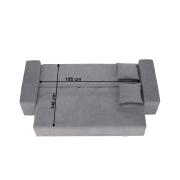 Rozkladacia pohovka, svetlosivá, KEVAN BIG SOFA