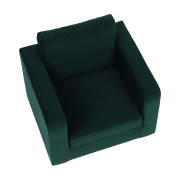 Kreslo, smaragdová látka, LUANA