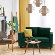 Celočalúnená pohovka, smaragdová látka, LUANA