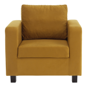 Kreslo, horčicová látka, LUANA