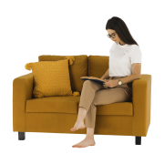 Celočalúnená pohovka, 3-sed, horčicová látka, LUANA