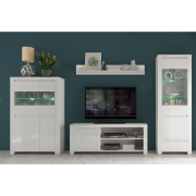 TV stolík 1D/160, biely lesk, LINDY