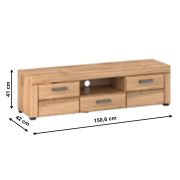 RTV stolík, dub apalačský, PUSAN P