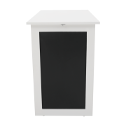 Skladací stôl na stenu, s kriedovou tabuľou, biela, ZALMAN