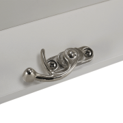 Skladací stôl na stenu, s kriedovou tabuľou, biela, ZALMAN