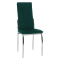 Stolička, smaragdová Velvet látka/kov, ADORA NEW