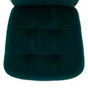 Stolička, smaragdová Velvet látka/kov, ADORA NEW