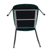 Stolička, smaragdová Velvet látka/kov, ADORA NEW