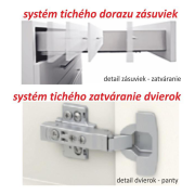 Kuchynská zostava, biela/dub sonoma, LINE NEW