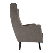 Kreslo ušiak, sivá/čierna, SAMY