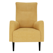 Kreslo ušiak, žltá/čierna, SAMY