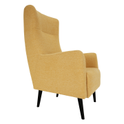 Kreslo ušiak, žltá/čierna, SAMY