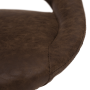 Barová stolička, hnedá látka s efektom brúsenej kože, LORASA NEW