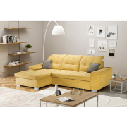 Sedacia súprava, horčicová látka, ľavá, EVANGELIN