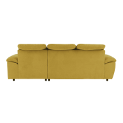 Sedacia súprava, horčicová látka, pravá, EVANGELIN