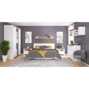 Visiaci regál 160, biela/dub wotan, VILGO