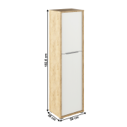 Policová skriňa, dub artisan/biela, RIOMA TYP 08