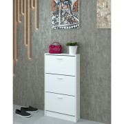 Botník, 3-radový, biela, MOBI 13