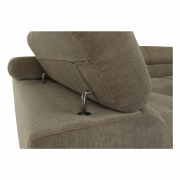 Sedacia súprava, svetlohnedý melír, látka, ľavá, BUTON P