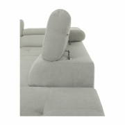 Sedacia súprava, svetlosivá, látka, pravá, BUTON P