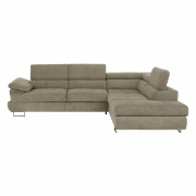 Sedacia súprava, svetlohnedý melír, látka, pravá, BUTON P