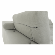 Sedacia súprava s úložným priestorom, svetlosivá, látka, ľavá, BUTON R