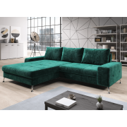 Rozkladacia sedacia súprava, smaragdová, ľavá, VASAT ROH