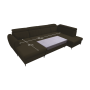 Rozkladacia sedacia súprava, hnedá, ľavá, KORIO U