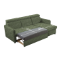 Rozkladacia sedacia súprava, zelená, ALECHANDRO B ROH