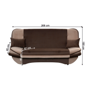 Rozkladacia pohovka, sivohnedá Taupe/hnedá, GURU