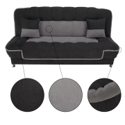 Rozkladacia pohovka, tmavosivá/svetlosivá, PERSI