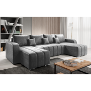 Univerzálna sedacia súprava, sivá, PORIMA U