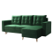 Rozkladacia sedacia súprava, zelená, pravá, BLEKY ROH