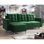 Rozkladacia sedacia súprava, zelená, ľavá, BLEKY ROH