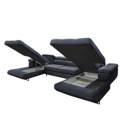 Univerzálna sedacia súprava, sivá, AMARETA U