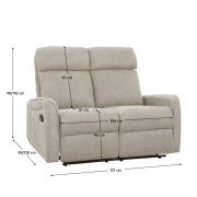 Sedacia zostava 3+2+1, látka sivohnedá Taupe, FASAN