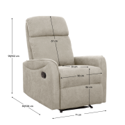 Sedacia zostava 3+2+1, látka sivohnedá Taupe, FASAN