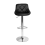 Barová stolička, čierna ekokoža/chrómová, MARID NEW