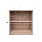 Regál otvorený nízky 80, dub sonoma, TOPTY TYP 28