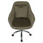 Kancelárske kreslo, sivohnedá Taupe Velvet látka/chróm, KLIAN