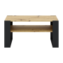 Konferenčný stolík, dub artisan/čierna, CARA 1