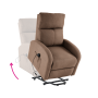 Relaxačné polohovacie kreslo, svetlohnedá, NERIS