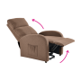 Relaxačné polohovacie kreslo, svetlohnedá, NERIS