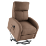 Relaxačné polohovacie kreslo, svetlohnedá, NERIS