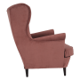 Kreslo ušiak, staroružová/orech, RUFINO 3 NEW